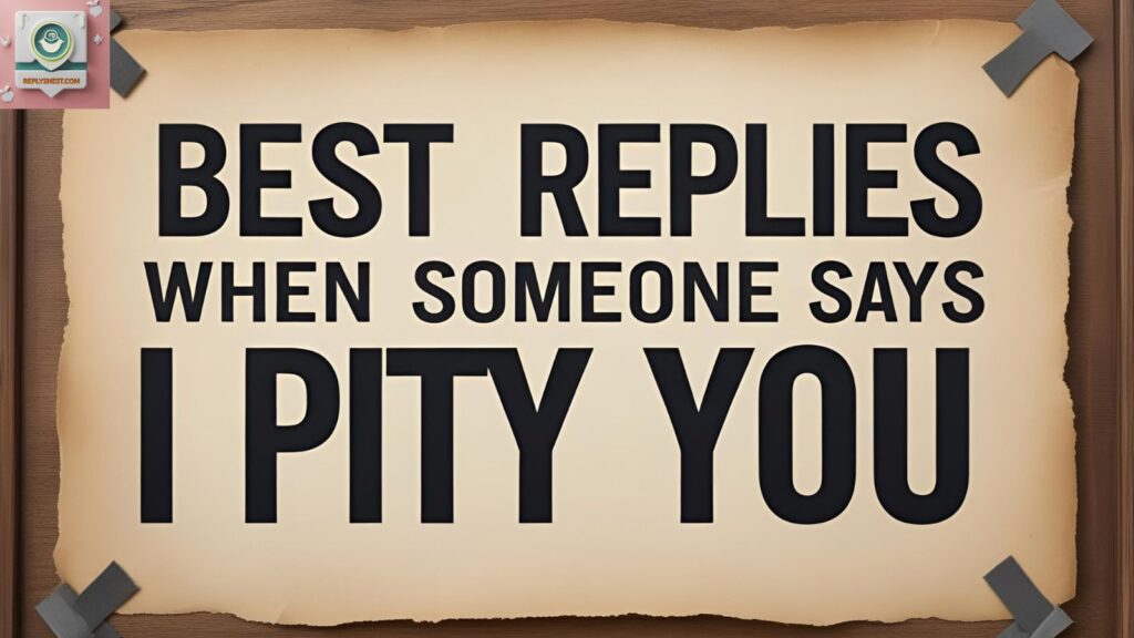 Pity isn’t necessary — but thank you for caring