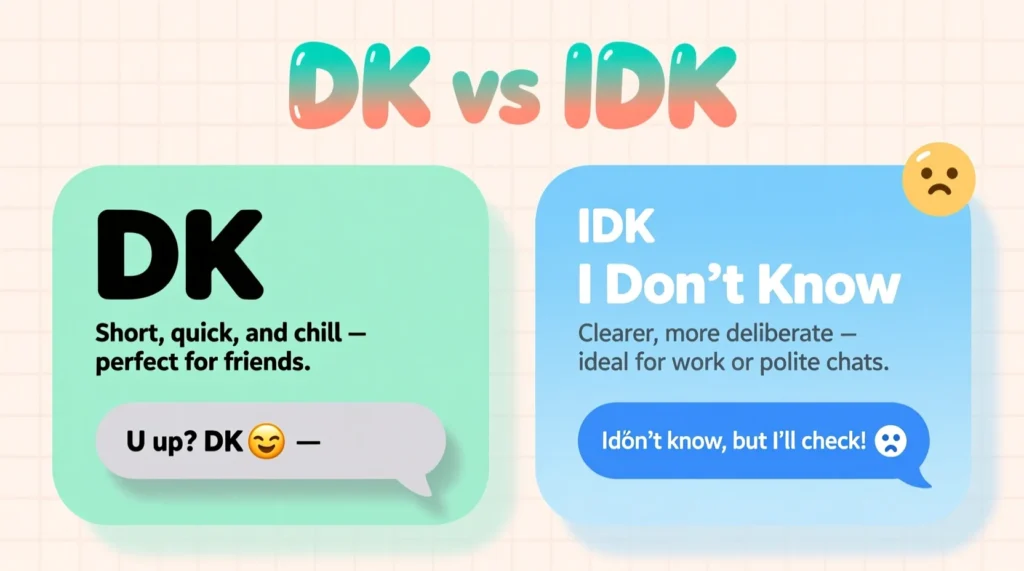 DK vs IDK – Are They the Same