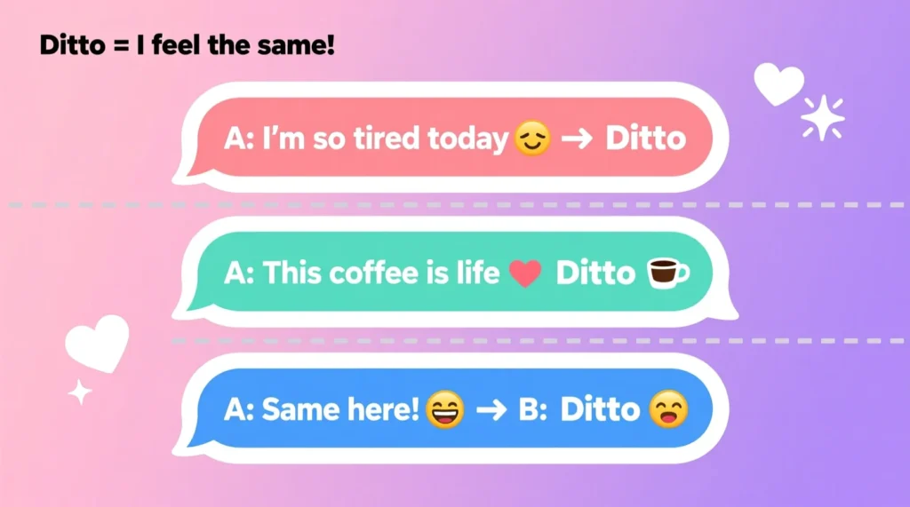 Examples of DITTO in Conversation 