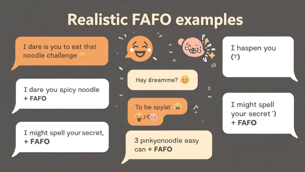 Examples of FAFO in Conversation