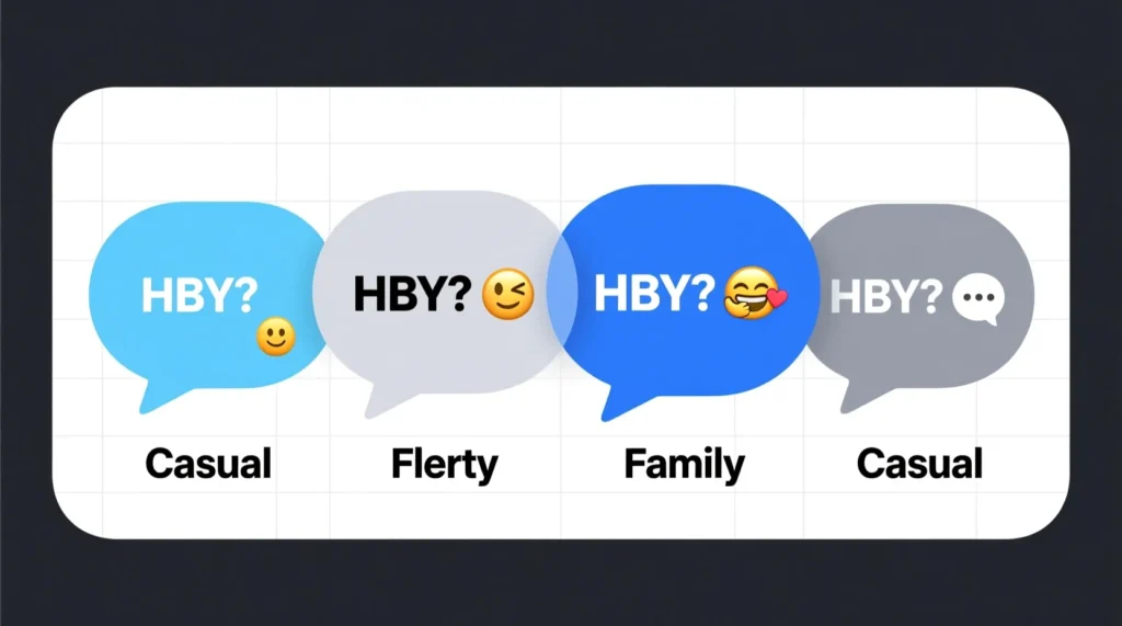 Examples of HBY in Conversation