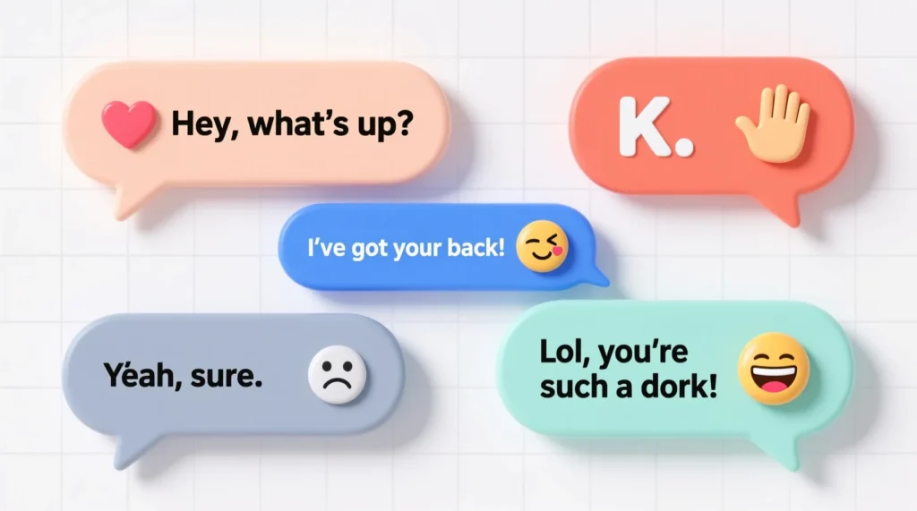 Examples of K in Conversation