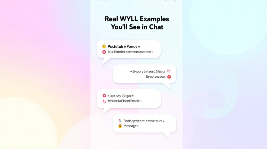 Examples of WYLL in Conversation