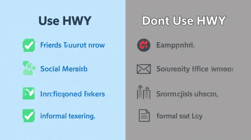 When to Use and When NOT to Use HWY