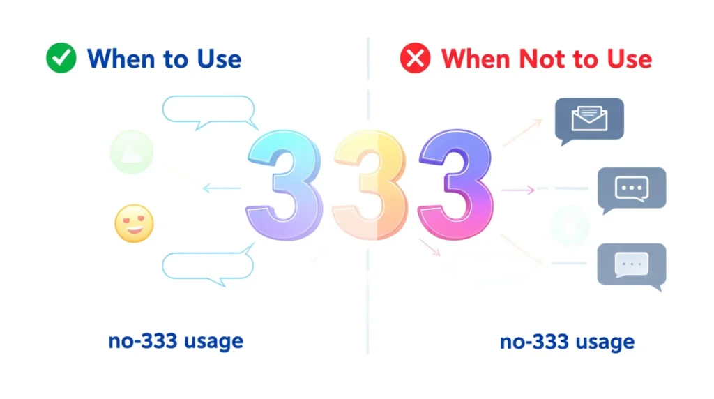 When to Use and When Not to Use 333