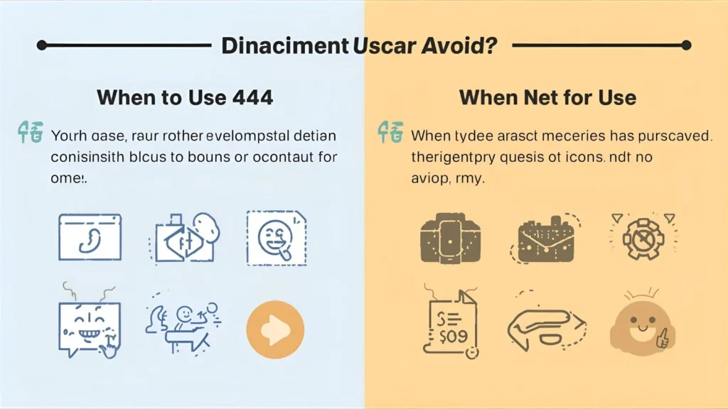 When to Use and When Not to Use 444