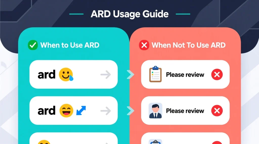 When to Use and When Not to Use ARD