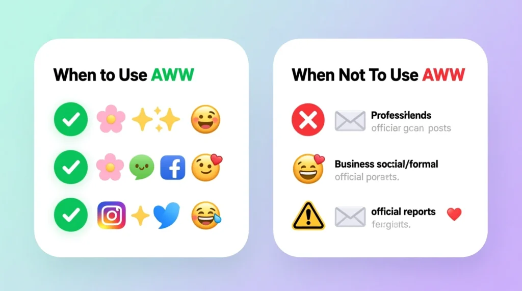 When to Use and When Not to Use AWW