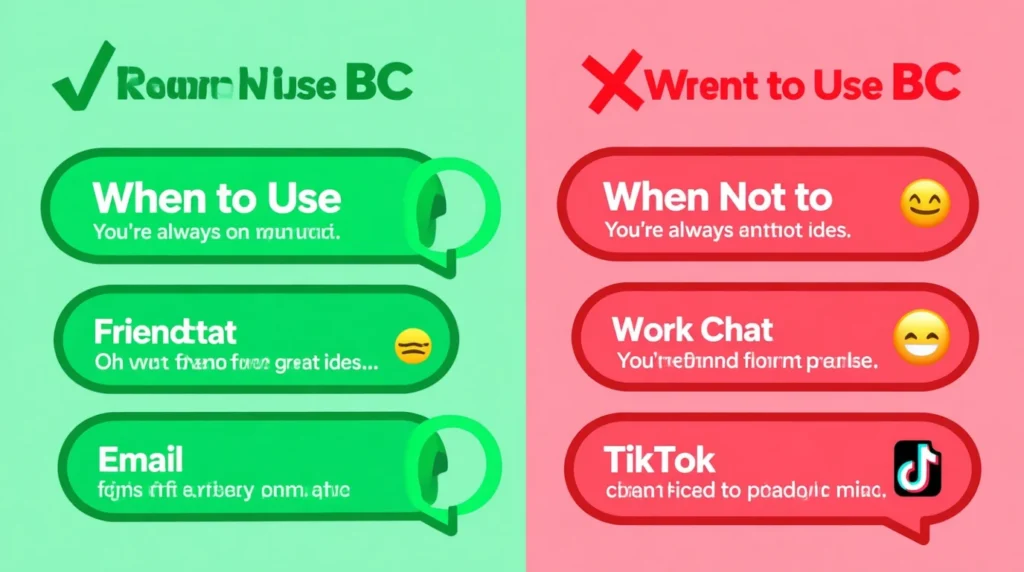 When to Use and When Not to Use BC