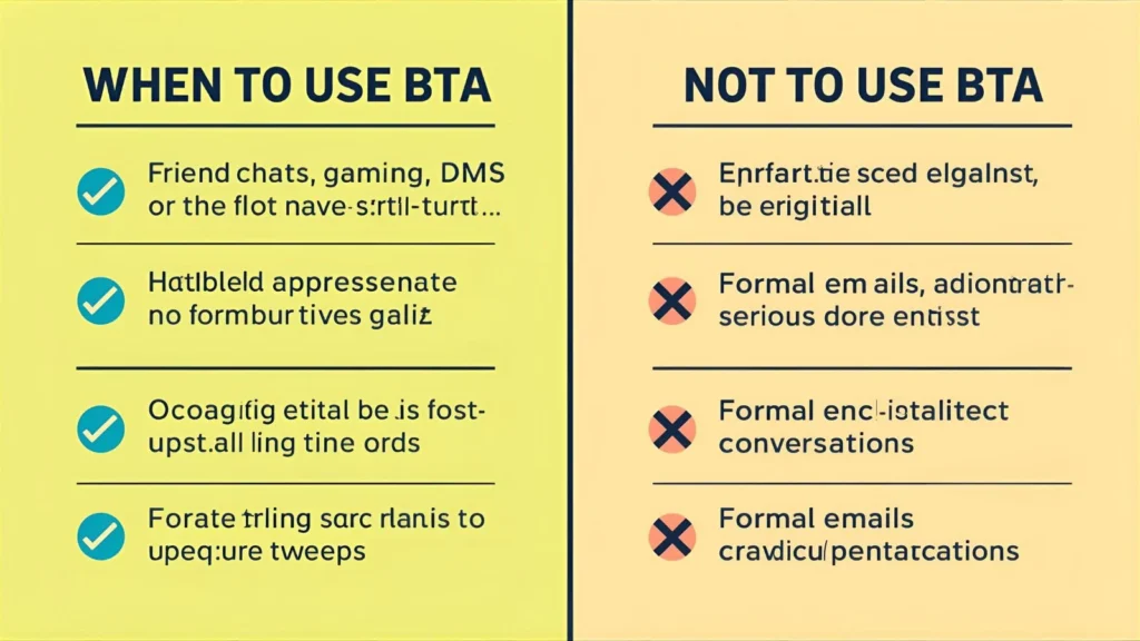 When to Use and When Not to Use BTA
