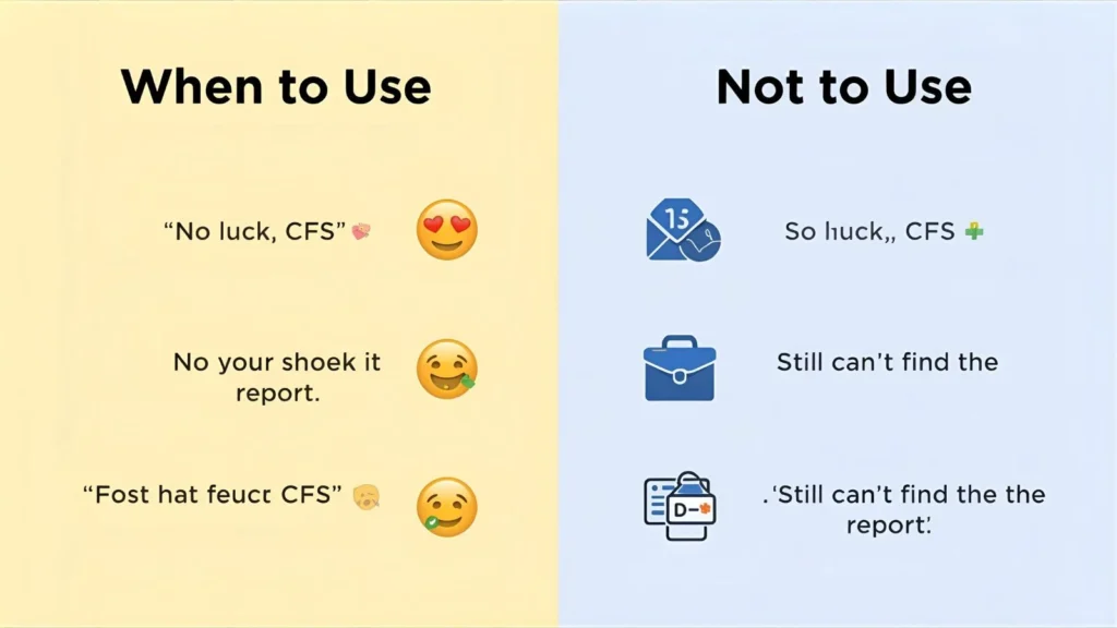 When to Use and When Not to Use CFS