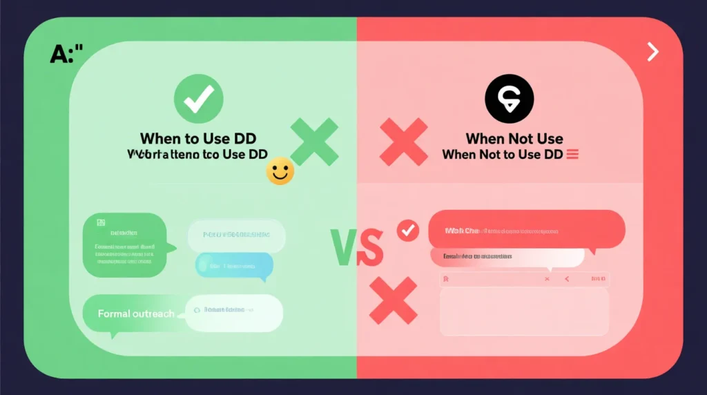 When to Use and When Not to Use DD