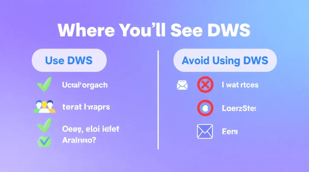 When to Use and When Not to Use DWS