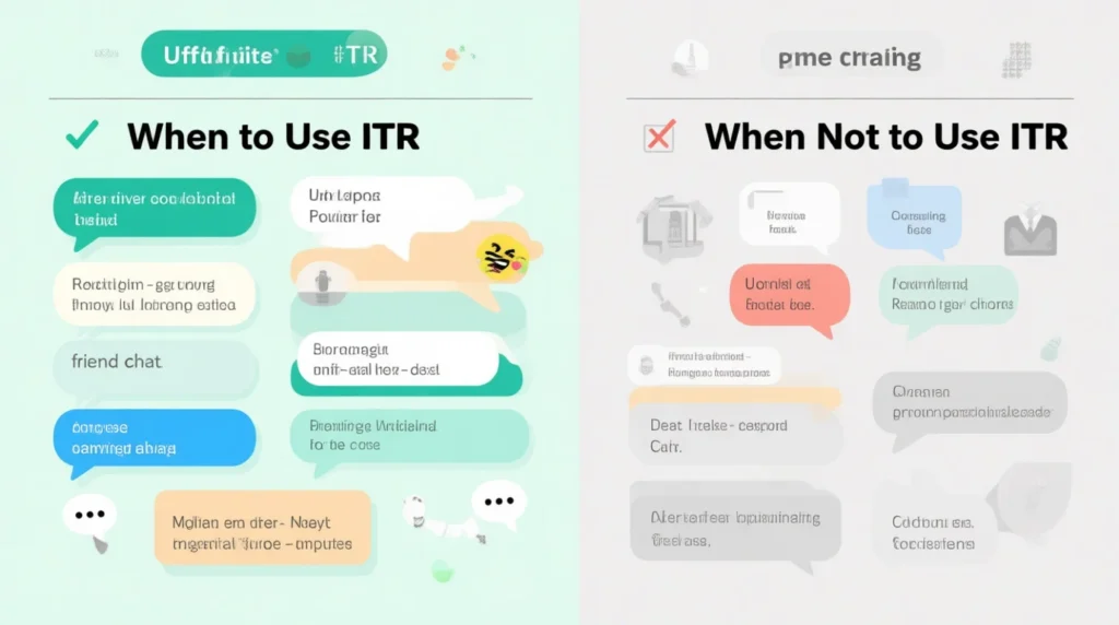 When to Use and When Not to Use ITR