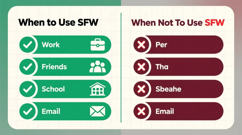 When to Use and When Not to Use SFW