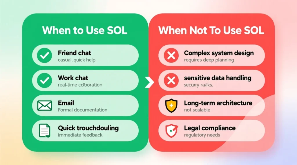 When to Use and When Not to Use SOL