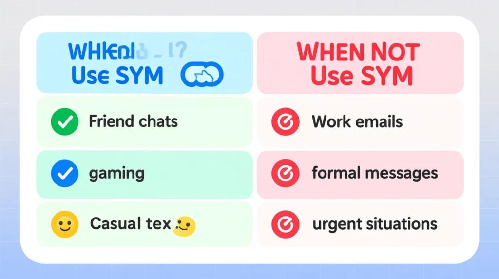 When to Use and When Not to Use SYM