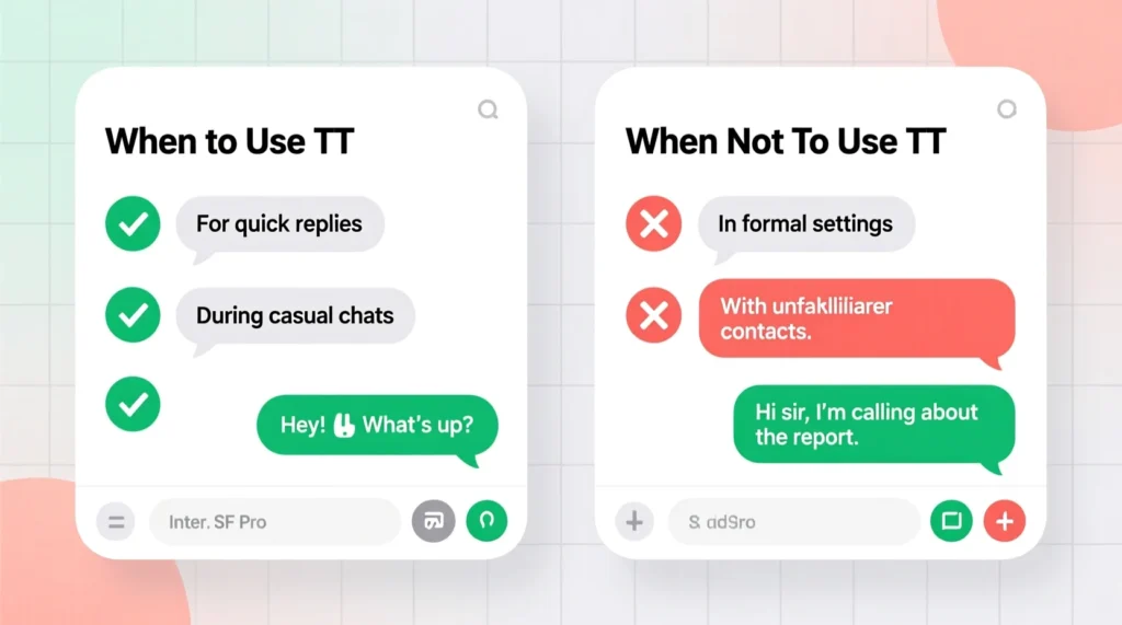 When to Use and When Not to Use TT 