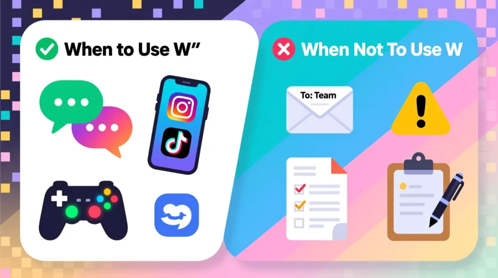 When to Use and When Not to Use W 