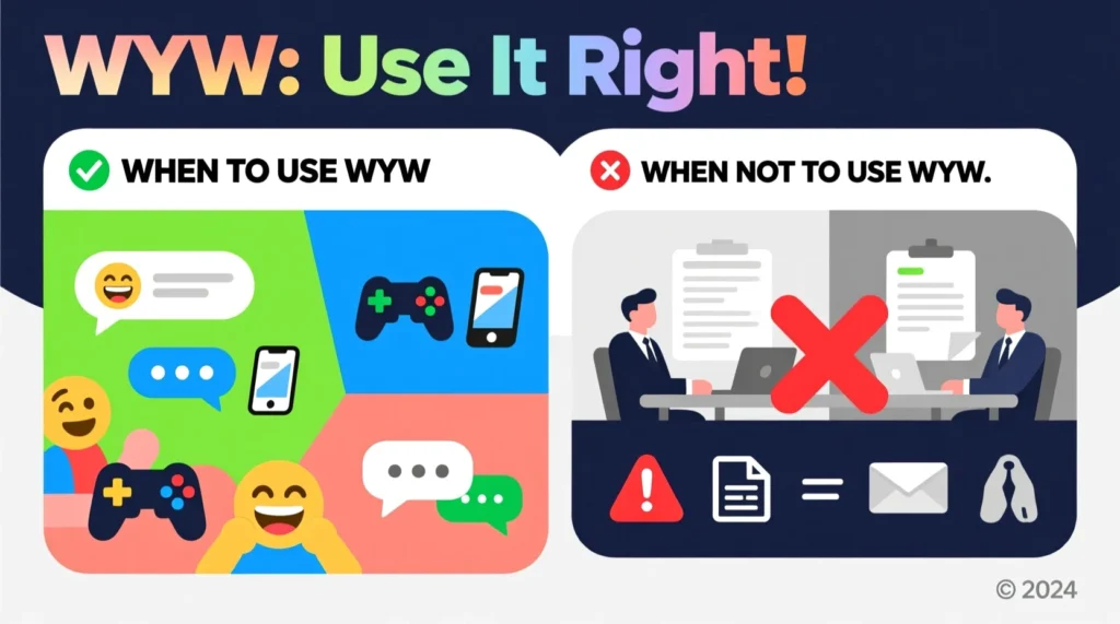 When to Use and When Not to Use WYW