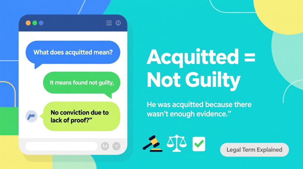 Acquitted” Mean in Text