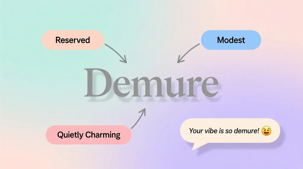 Demure Mean in Text