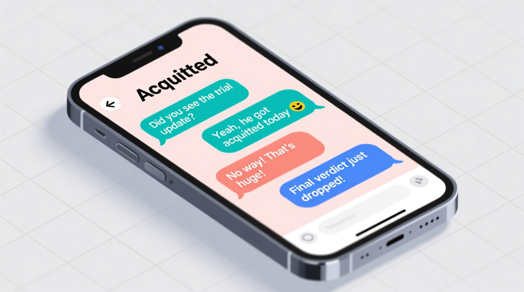 Examples of “Acquitted” in Conversation