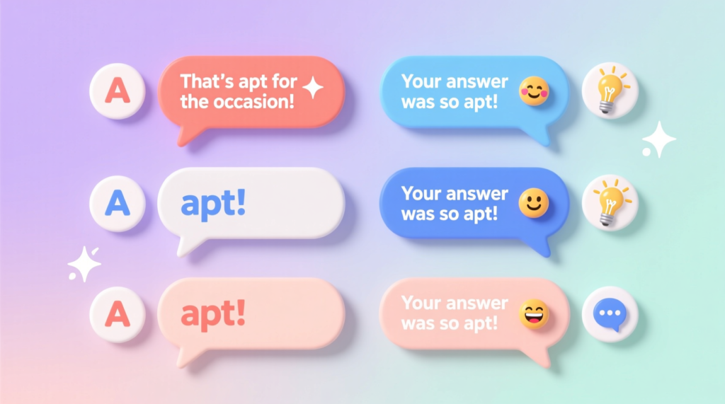 Examples of Apt in Conversation