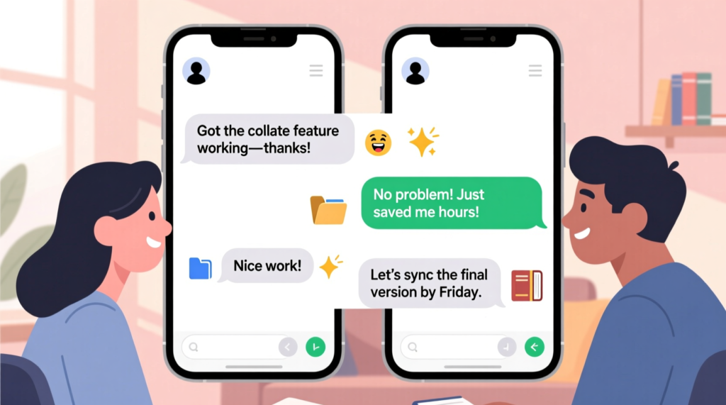 Examples of Collate in Conversation
