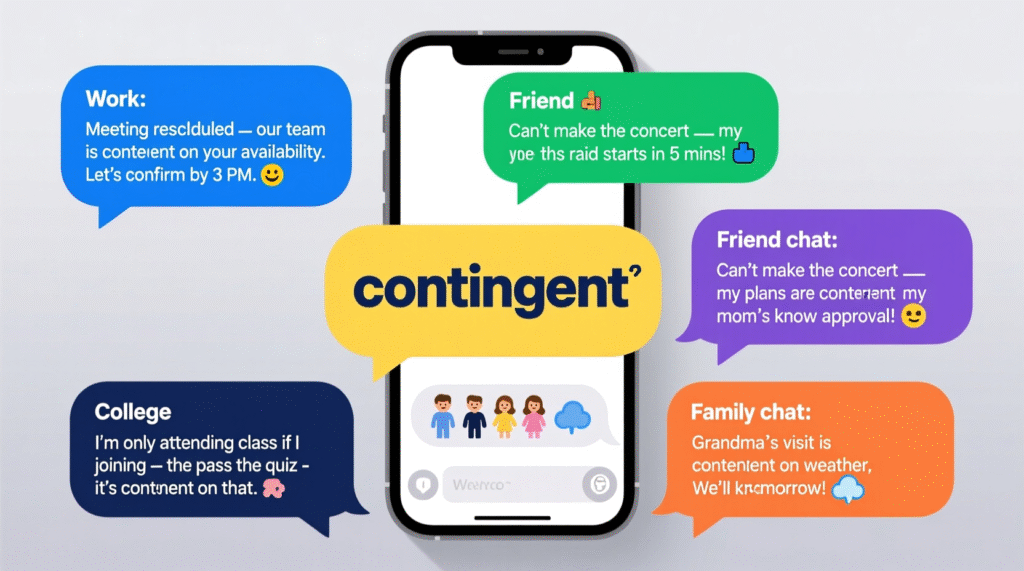 Examples of Contingent in Conversation