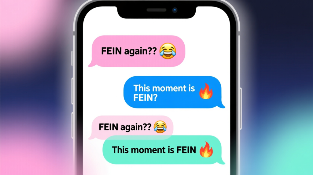 Examples of Fein in Conversation