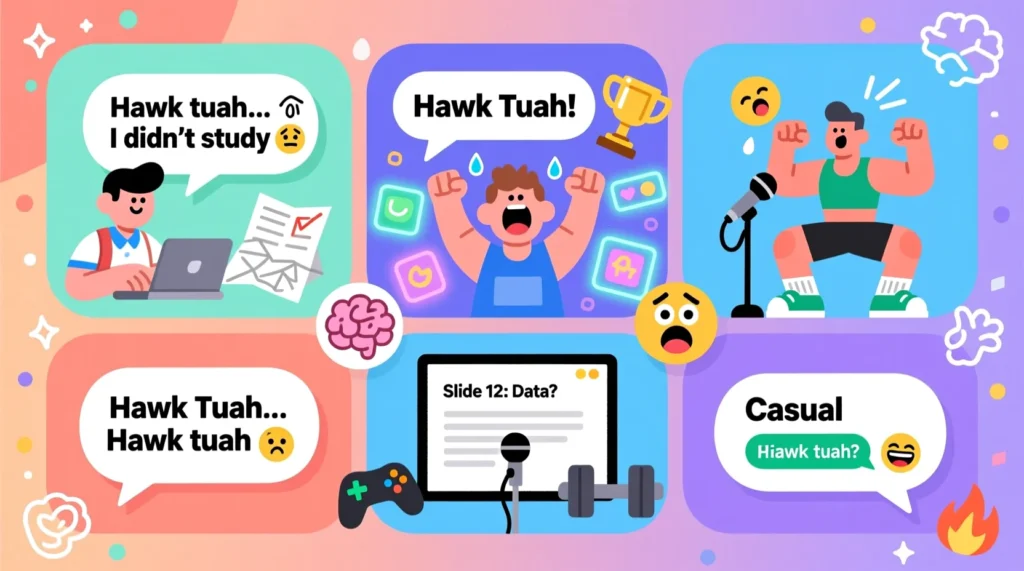 Examples of Hawk Tuah in Conversation