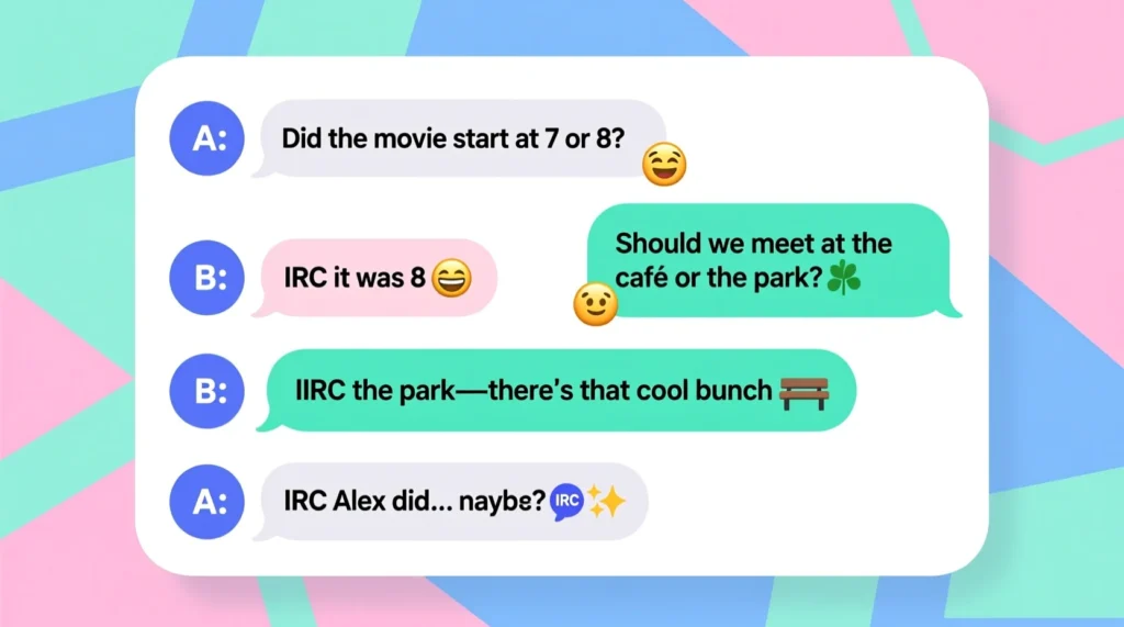 Examples of IIRC in Conversation