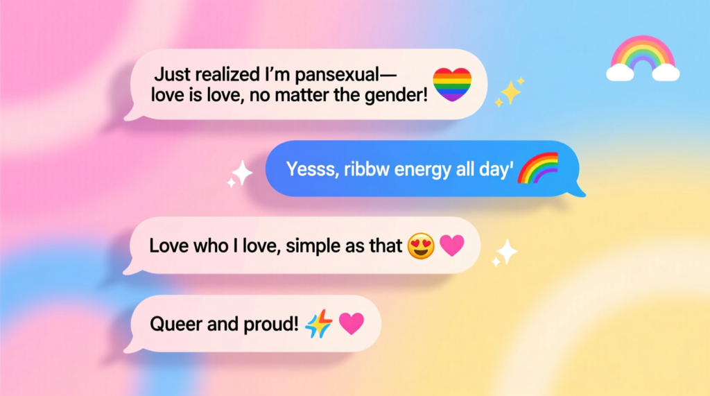Examples of Pansexual in Conversation