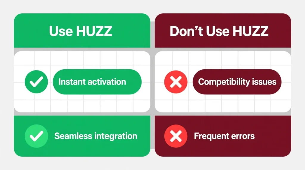 When to Use and When NOT to Use Huzz