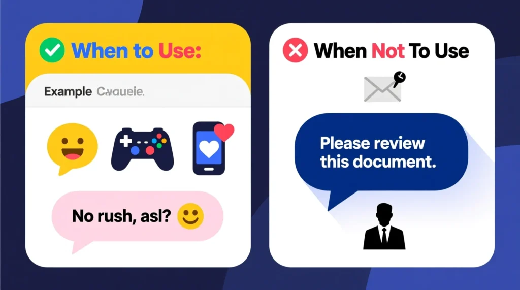 When to Use and When Not to Use ASL