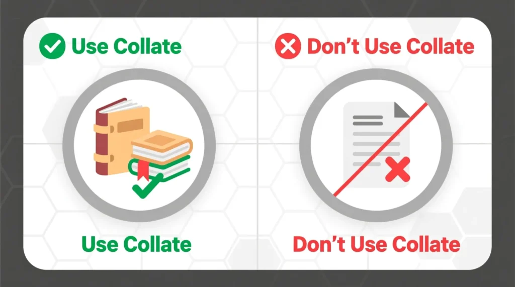 When to Use and When Not to Use Collate