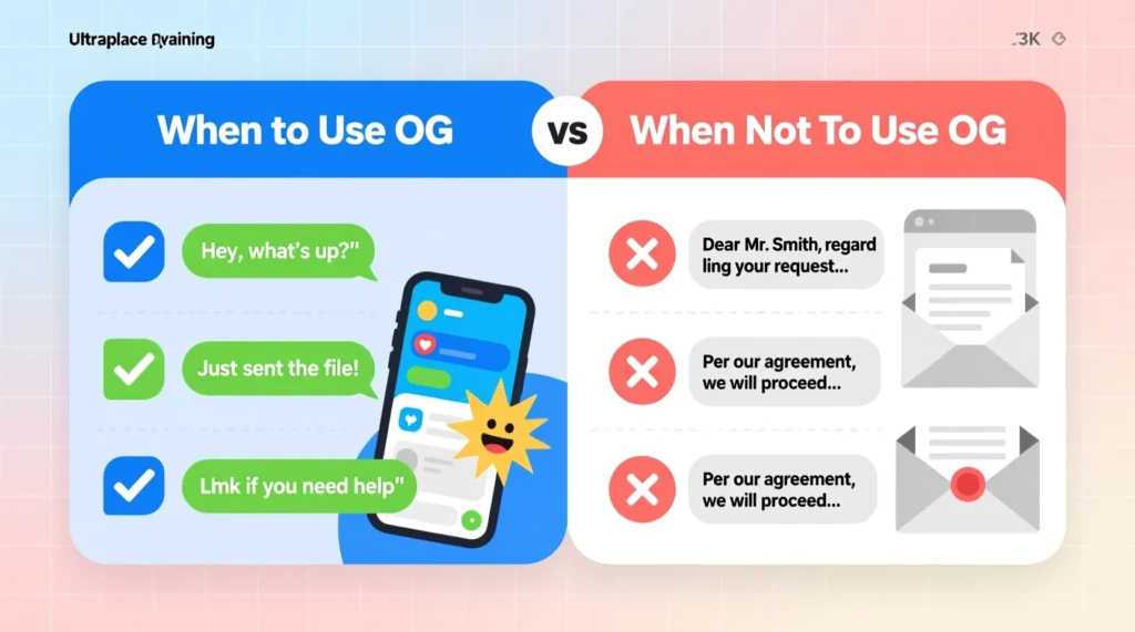 When to Use and When Not to Use OG