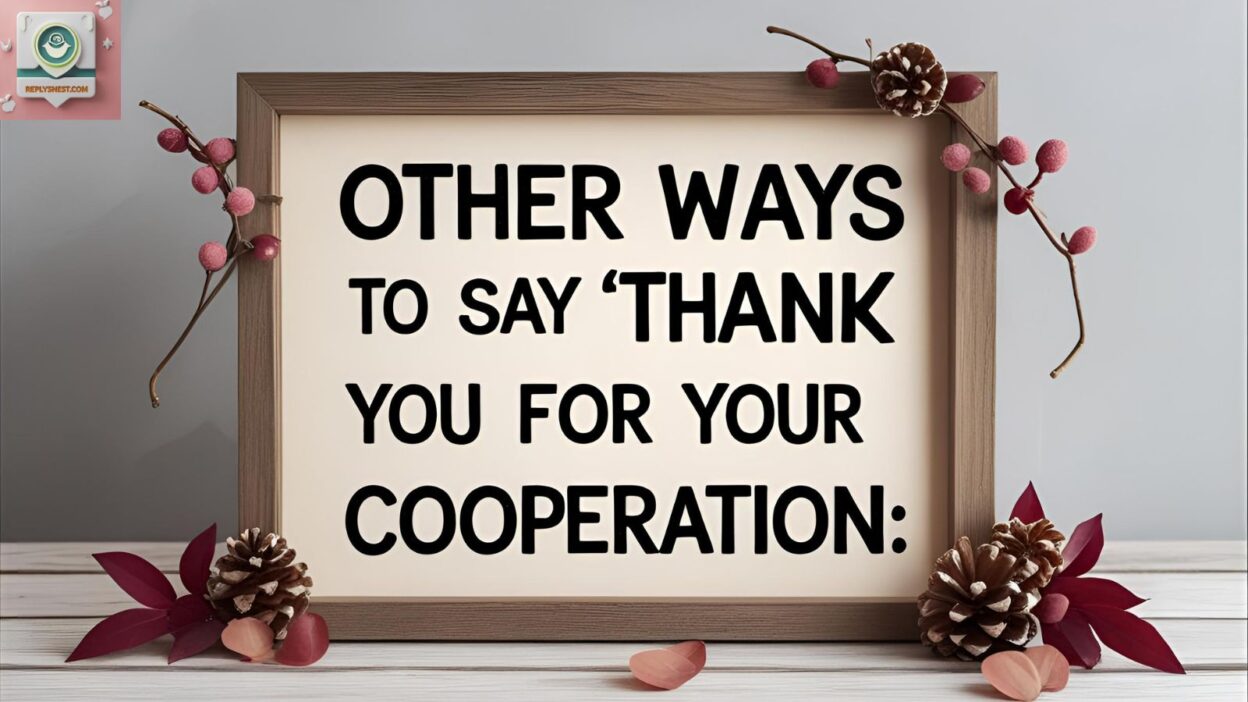Other Ways to Say ‘Thank You For Your Cooperation’