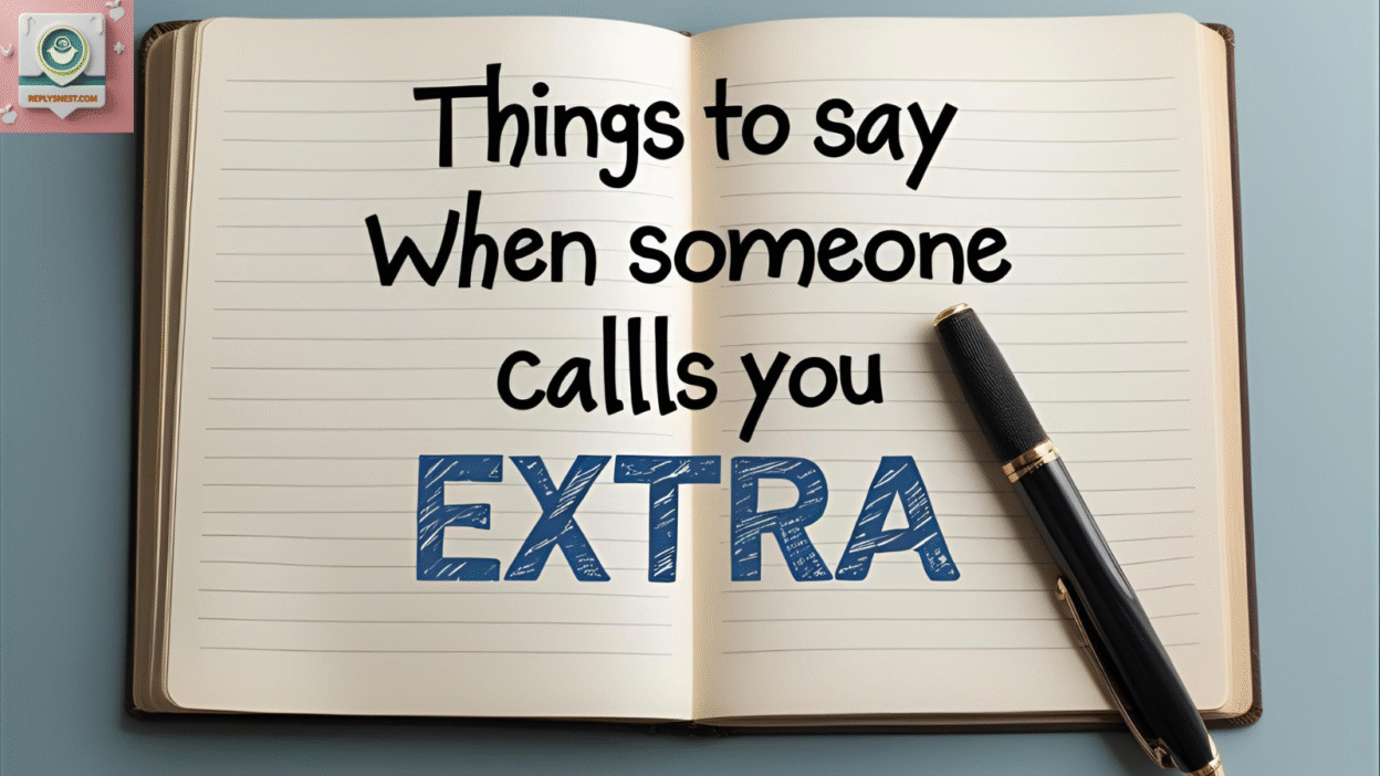 Things To Say When Someone Calls You Extra