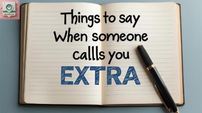 Things To Say When Someone Calls You Extra