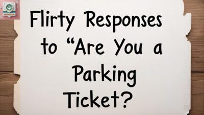 Flirty Responses to “Are You a Parking Ticket?”