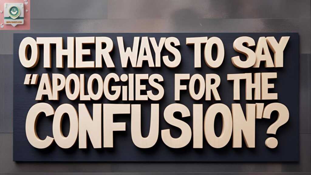 Other Ways To Say “Apologies For The Confusion”