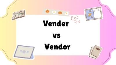 Vender vs Vendor